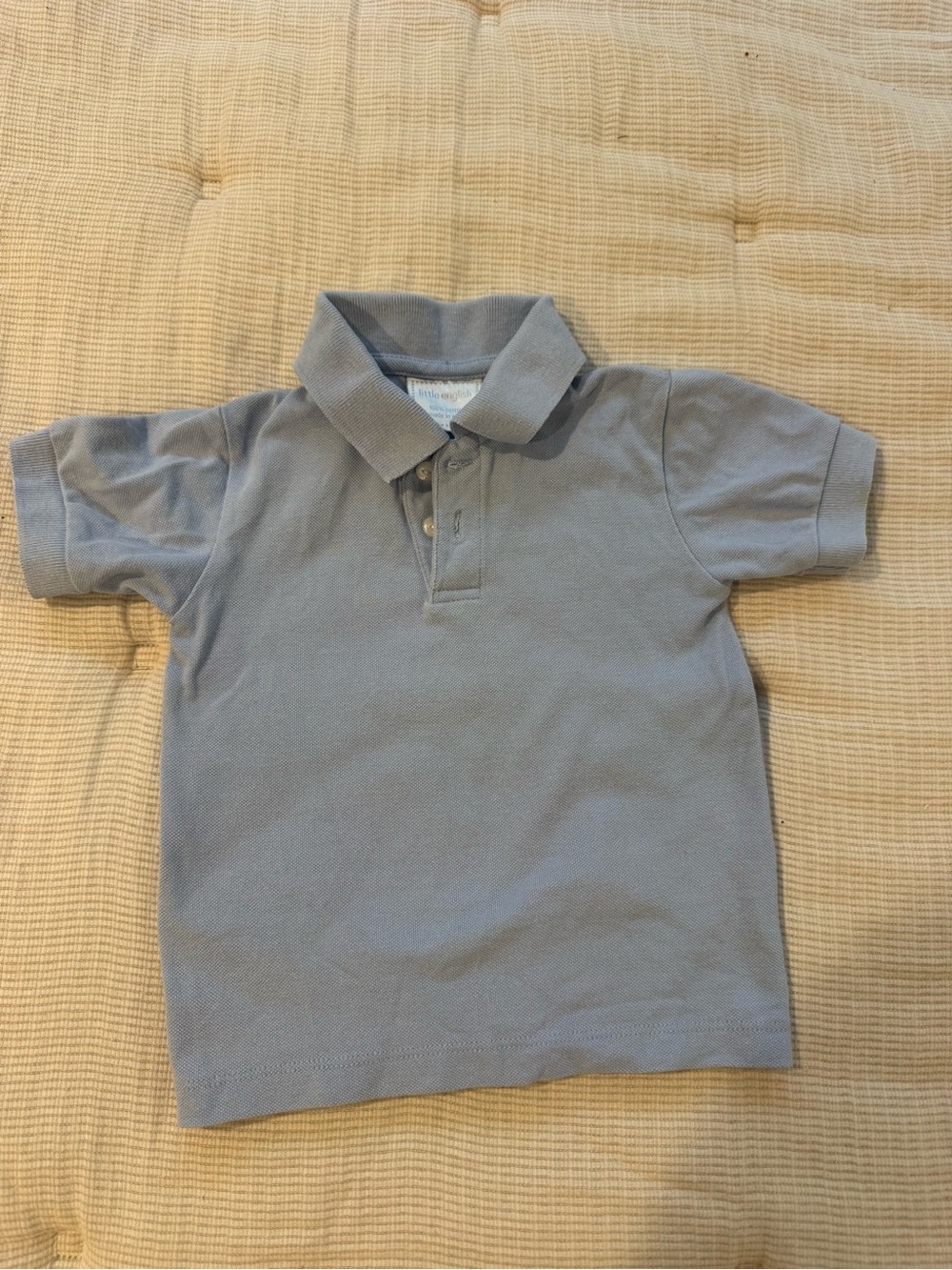 Little English Pale Blue Polo Shirt for Kids